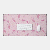 Fleurs et vaches roses délicates (Clavier et souris)