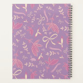 Fleurs et vaches violettes délicates (Dos)
