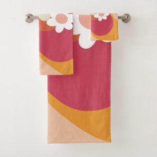 Fleurs et vagues de style rétro