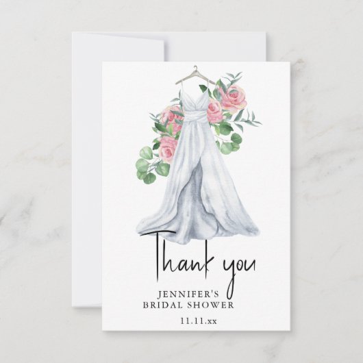 Fleurs et verdure - merci baby shower (Devant)