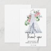 Fleurs et verdure - merci baby shower (Devant / Derrière)