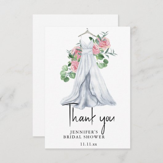 Fleurs et verdure - merci douche nuptiale (Devant / Derrière)