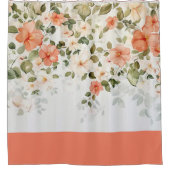 Fleurs et vignes orange Douche rideau (Devant)
