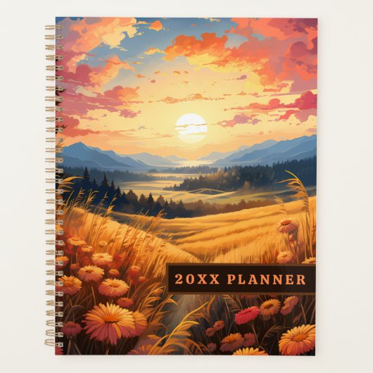 Fleurs et vues lointaines des montagnes (Devant)