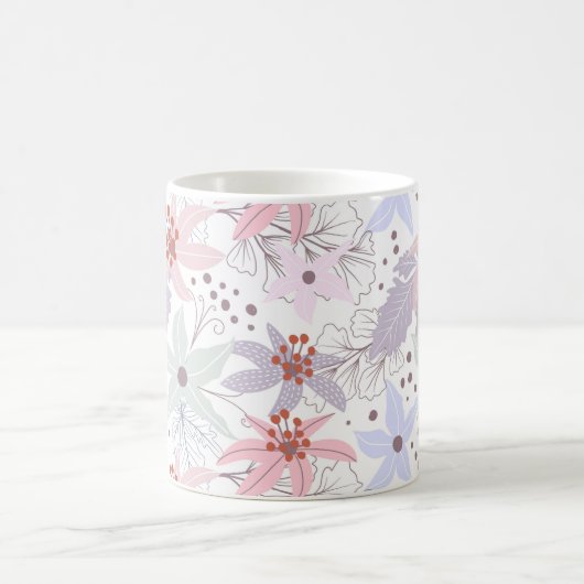 Fleurs étanches : Symphonie de pétales sur une Mug (Centre)