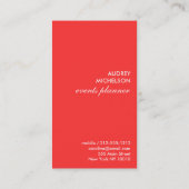 FLEURS ÉTRANGES Carte de visite BLANC/ROUGE (Dos)