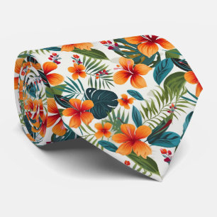 Fleurs exotiques colorées Cravate de design