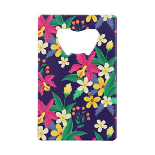 Fleurs Exotiques Colorées Motif Feuilles-23021