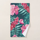 Fleurs exotiques design été (Serviette à main)