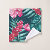 Fleurs exotiques design été (Gant de toilette)