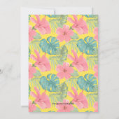 Fleurs exotiques Invitations de fête d'anniversair (Dos)