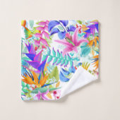 Fleurs exotiques tropicales (Gant de toilette)