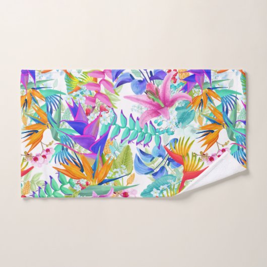 Fleurs exotiques tropicales (Serviette à main)