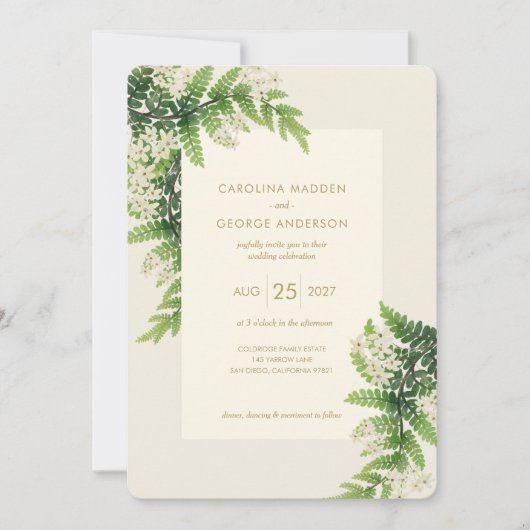 Fleurs Faire-part de mariage 2 (Devant)