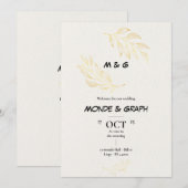 Fleurs Faire-part de mariage Art (Devant / Derrière)