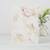 Fleurs Faire-part de mariage sur papier aquarelle  (Debout devant)