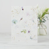 Fleurs Faire-part de mariage sur papier aquarelle  (Debout devant)