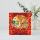 FLEURS FAIRY Rouge Jaune Imaginaire Invitation (Debout devant)