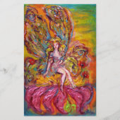 FLEURS FAIRY SUR IRIS Imaginaire rose papeterie (Devant)