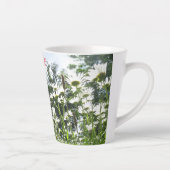 Fleurs Faisées Café Poussière Temps. Tasse latte (Droite)