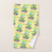 Fleurs Fantaisie Jaune Pâle (Serviette à main)