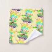 Fleurs Fantaisie Jaune Pâle (Gant de toilette)