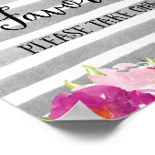 Fleurs Faveurs Poster Mariage Imprimer (Coin)