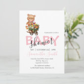 fleurs fille en peluche invitation (Debout devant)