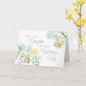 Fleurs Fille Mariage Félicitations Carte (Fleur jaune)