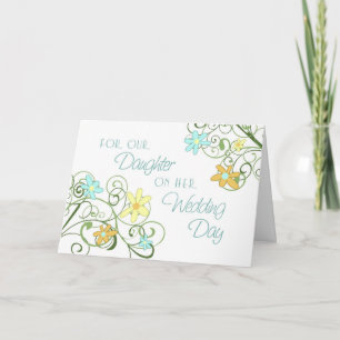 Fleurs Fille Mariage Félicitations Carte