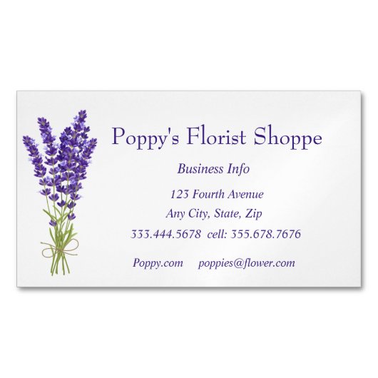 Fleurs fleuristes Lavender Plantes Boutique Carte  (devant)
