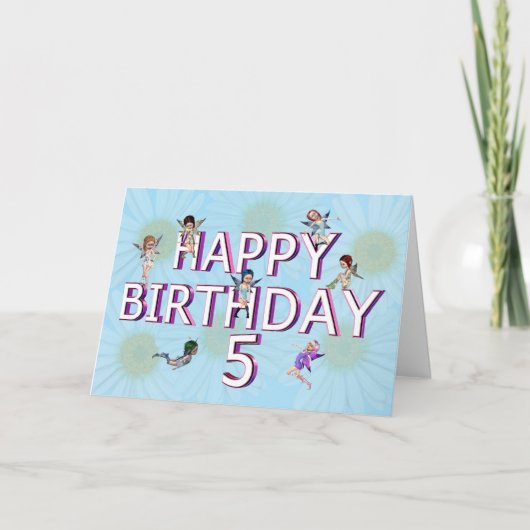 Fleurs Fleurs 5e anniversaire carte (Devant)