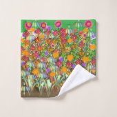 Fleurs Fleurs Fleurs Vert (Gant de toilette)