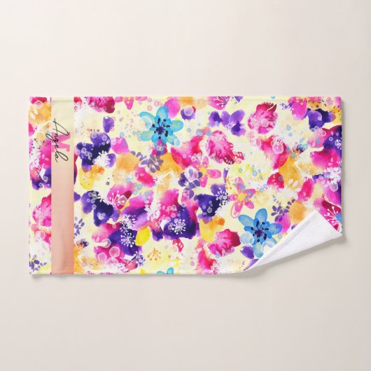 Fleurs fleurs sauvages de chabby Meadow (Serviette à main)