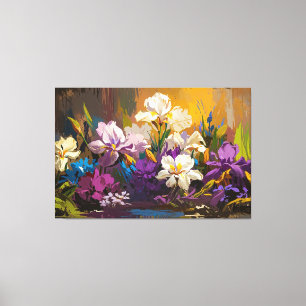*~* Fleurs florales Art TV2 toile étirée Impressio
