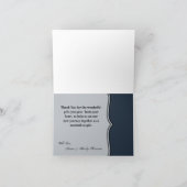 Fleurs florales blanches pliées en Carte de remerc (Intérieur)