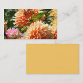 Fleurs florales cartes de visite de dahlia (Devant / Derrière)