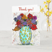 Fleurs florales colorées Carte de voeux (Fleur jaune)