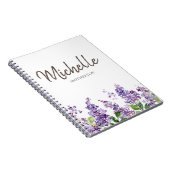 Fleurs florales de lavande violette Carnet personn (Côté Droit)