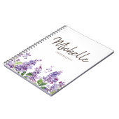 Fleurs florales de lavande violette Carnet personn (Côté gauche)