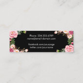 Fleurs florales élégantes Carte de nom de diplôme (Dos)