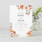 fleurs florales faire-part de mariage (Debout devant)