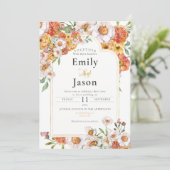 fleurs florales faire-part de mariage (Debout devant)