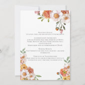 fleurs florales faire-part de mariage (Dos)