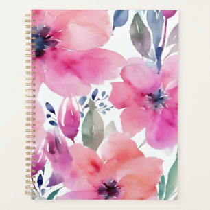 Fleurs Florales Fleurs Roses Peintes à l'Aquarel