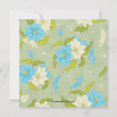 Fleurs florales Invitation à la douche nuptiale Bl (Dos)