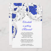 Fleurs florales Invitation à la douche nuptiale BL (Devant / Derrière)