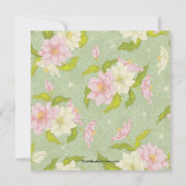 Fleurs florales Invitation douche nuptiale rose (Dos)