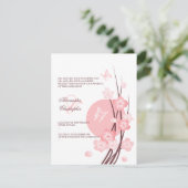 Fleurs florales Papillons Mariage Faire-part 2 (Debout devant)