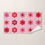 Fleurs Florales Rose Et Rouge (Serviette à main)